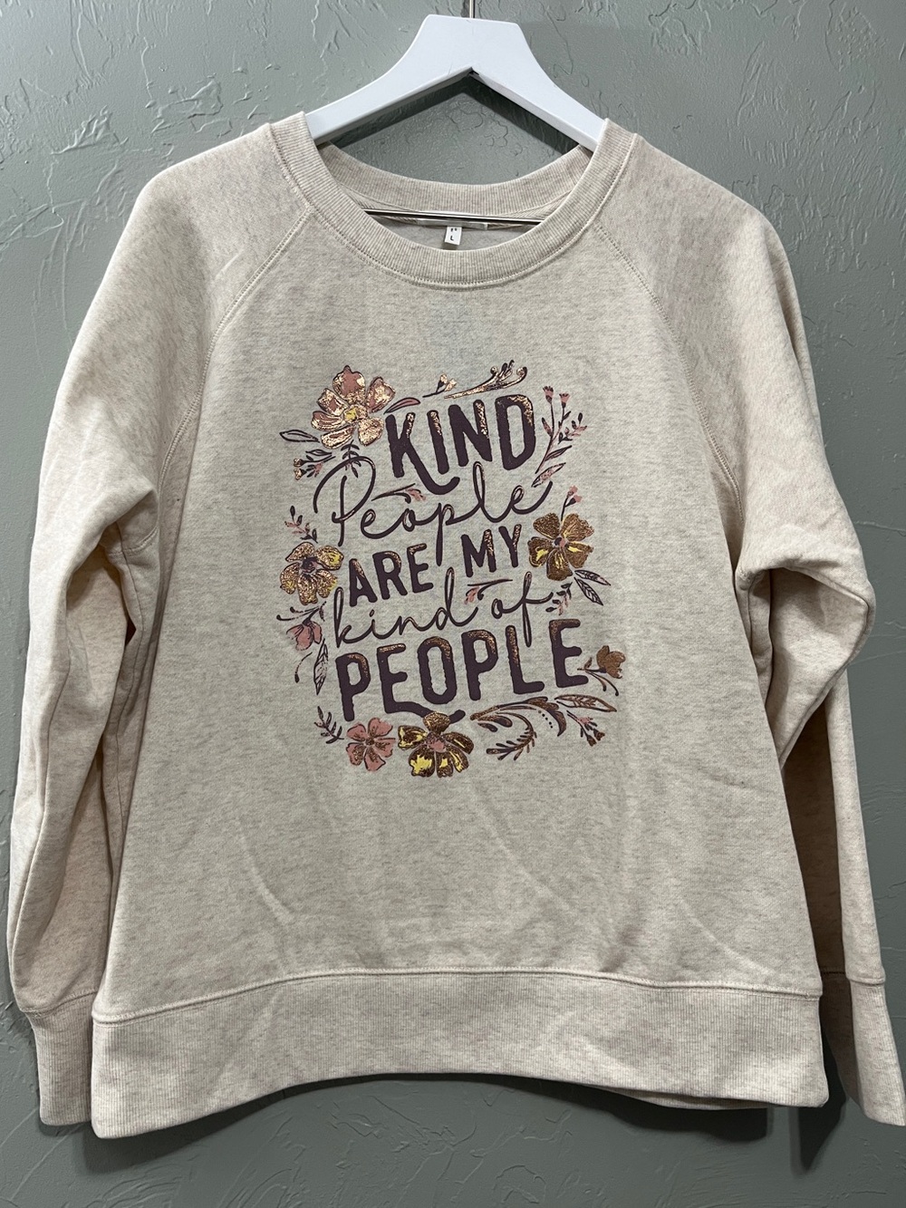 Maurices Crewneck Sweater Kind People Graphic size large nwt